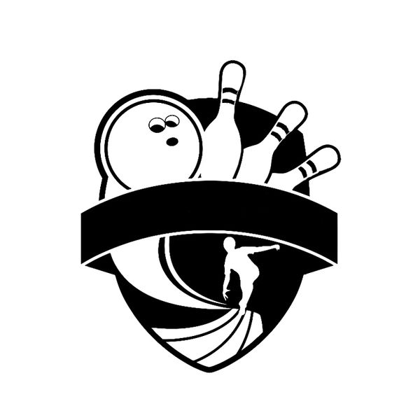 

12.2*14.8cm fashion bowling pins and ball sports man decor car stickers vinyl accessories silhouette c16-1300