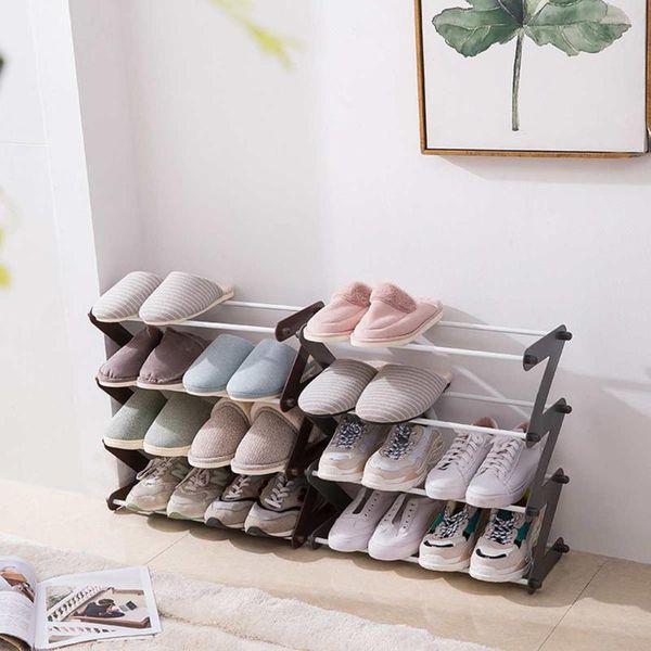 

clothing & wardrobe storage 4 layers z shape shoes rack tower shelf organizer holder stand non-woven fabric easy assemble fashion multi-purp