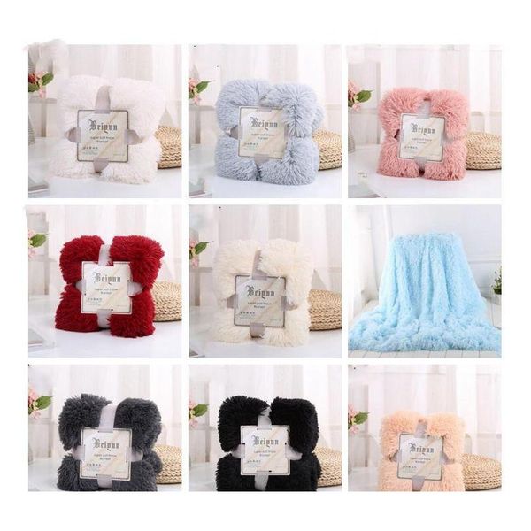

plush throw blanket super soft long shaggy blankets fuzzy pv fur faux fur warm elegant cozy throw sofas bedding 80*1 jllbgd soif