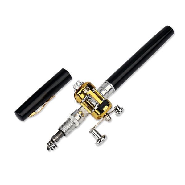 

1m pen shape folded fishing rod with reel wheel for outdoor river lake fishing outdoor tackle dropshipping