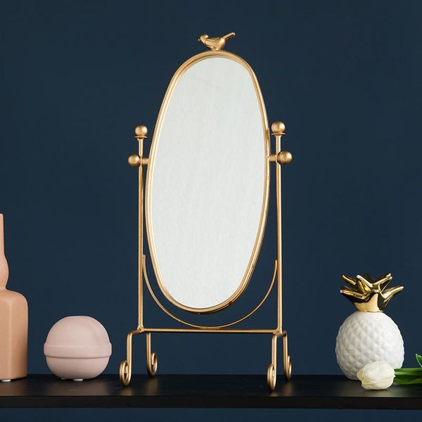 

mirrors nordic metal mirror gold makeup home decoration accessories modern bathroom bedroom dressing table cosmetic decor