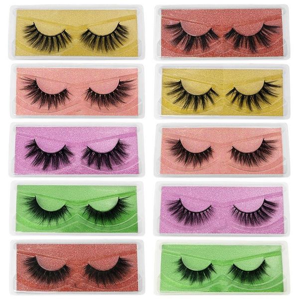

false eyelashes mink 10pairs 3d lashes natural pack makeup