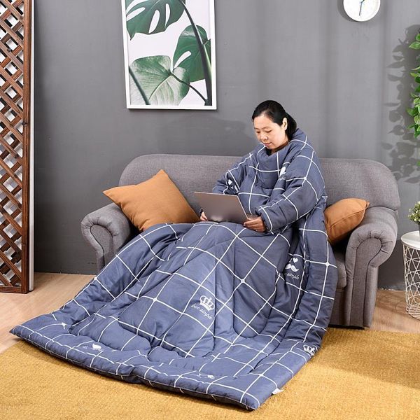 

comforters & sets stocks winter lazy quilt with sleeves family blanket cape cloak nap dormitory mantle covered quilting