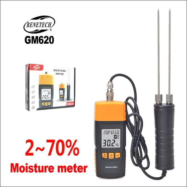 

dzytek wood moisture meter digital humidity tester portable wood moisture meter gm620 2~70% electrical woodworking hygrometer