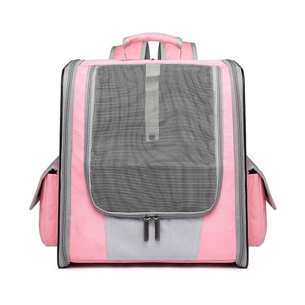 

cat carriers,crates & houses carrier bag breathable backpack travel portable pet for cats small dog shoulder mesh window puppy pink