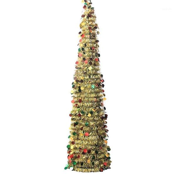 

christmas decorations trees 5 foot artificial tinsel xmas tree multicolored pencil sequin