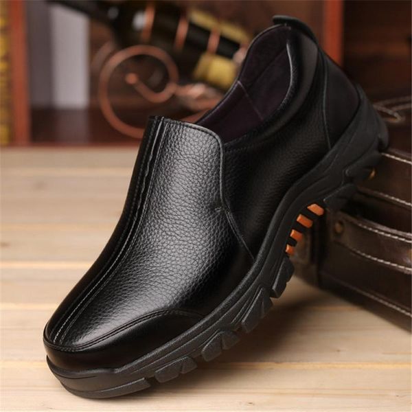 

dress shoes men's genuine leather loafers super soft man casual slip-on driving classic designer male moccasins zapatos hombre, Black
