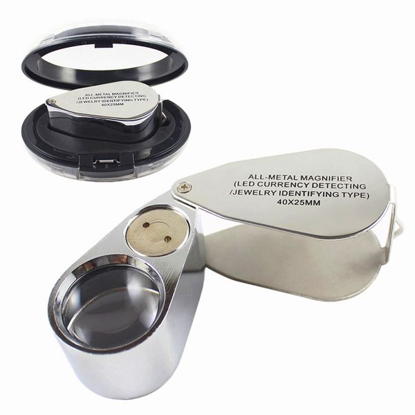 

5-40x magnifying glass use table lamp super stand non slip hand held 8 led simple authenticate for jewelry repairing