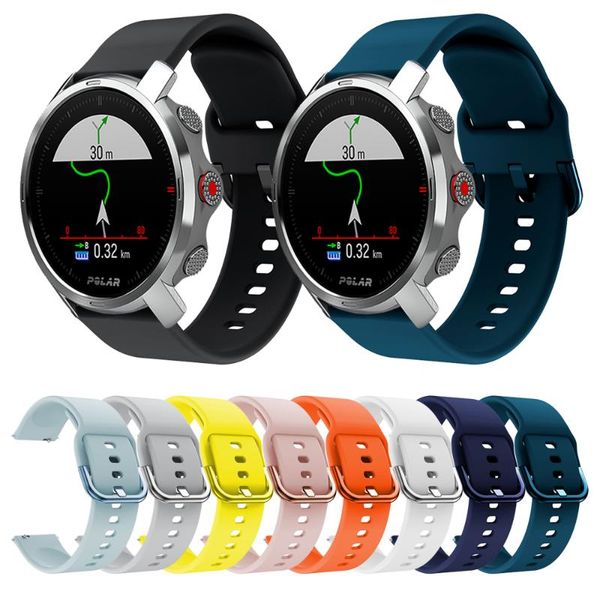 

watch bands soft silicone strap for polar grit x sport band vantage m ignite bracelet watchband, Black;brown