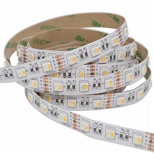 

4 in 1 rgbw rgbww led strip dc12v flexible light rgb+white rgb+warm white 4 color in 1 led chip 60 leds/m 5m/lot decoration