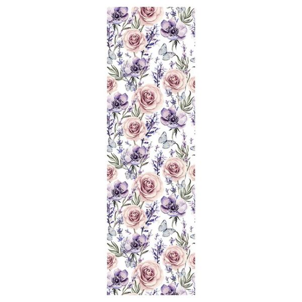 

wallpapers 1pc watercolor lavender rose background wallpaper waterproof self-adhesive wall decal 45x200cm(lavender)