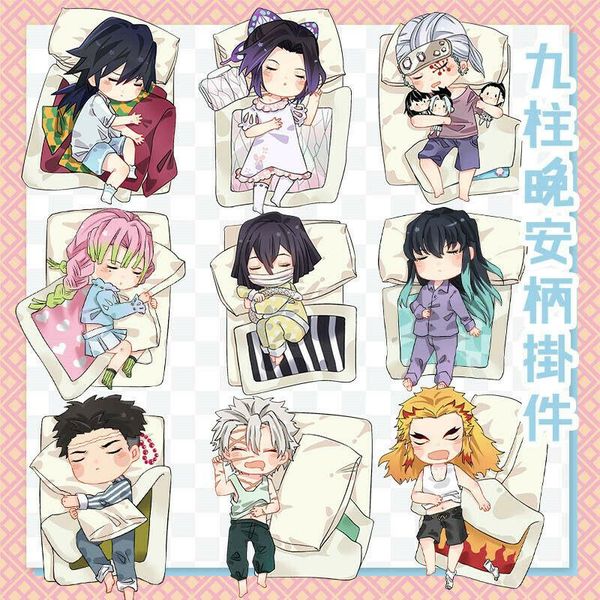 

keychains cosmile anime demon slayer kimetsu no yaiba kamado tanjirou acrylic keychain set creative display limited cosplay gift, Silver