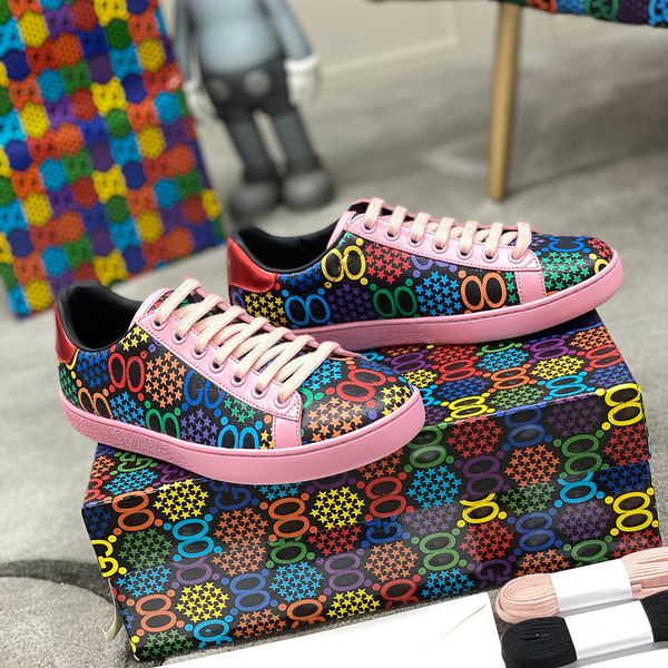 

2021 new arrival fashion men women casual shoes luxury designer sneakers shoes genuine leather 2 colors mens shoes, Black
