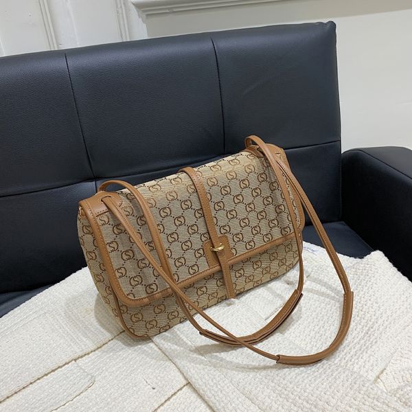 

outlet online 70% off sale foreign style large capacity bag female 2021 new fashion jacquard cloth single shoulder armpit leisure messenger
