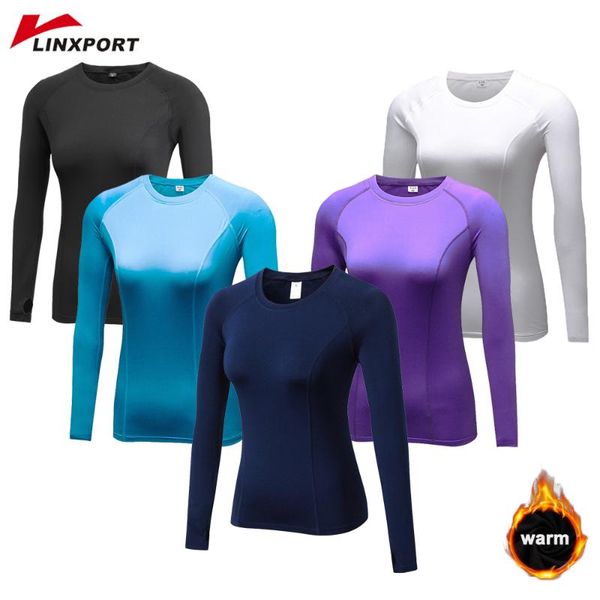 

female running tights yoga shirts sports blouses elastic fitness rashguard thermal underwear camisole fleece lined jerseys, White;red
