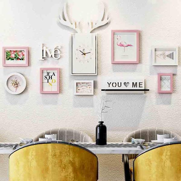 

frames and mouldings nordic po wall decoration with clocks living room ins wind frame creative combination