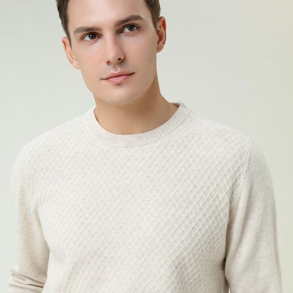 

spring winter new thick pure sweater men's round neck diamond loose plus size knitted bottoming korean fashion long sleeve, White;black