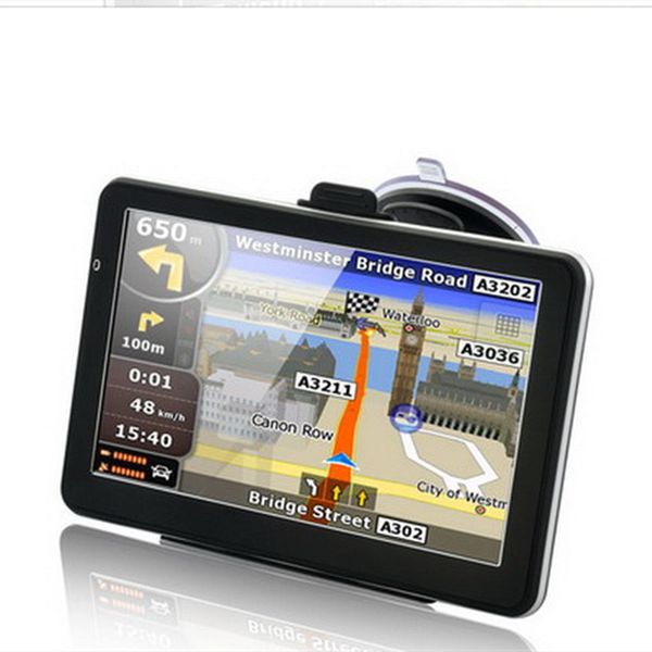 

car bluetooth gps navigation 7 inch touch screen navigator truck nav ram256m 8g avin america europe map navigators fm transmitter
