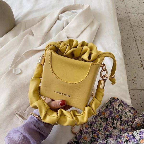 

shoulder hand bags chain small ladies fashion solid bags bucket 2021 summer bag handbag with color messenger bag rlsph, Red;black