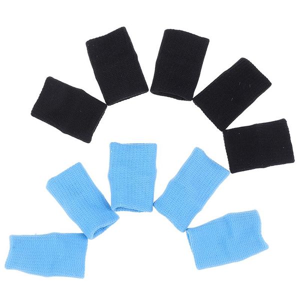 

5pcs/set stretchy sports finger sleeves arthritis guard outdoor basketball volleyball protection support wrist, Black;red
