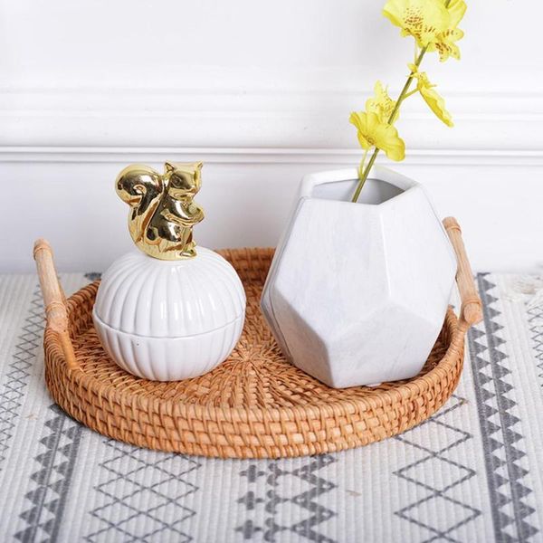 

kitchen storage & organization cracker tea tray bread basket rattan woven snack fruit plate el essential oil with handle