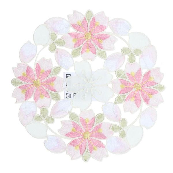 

mats & pads 1pc european style sakura floral cup mat elegance table placemat