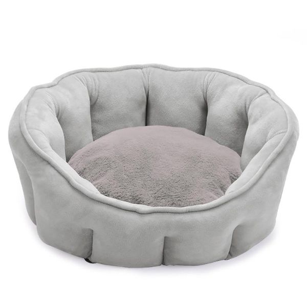 

kennels & pens round cushion plush dog bed house to keep warm sleeping cat litter soft basket pet portable supplies