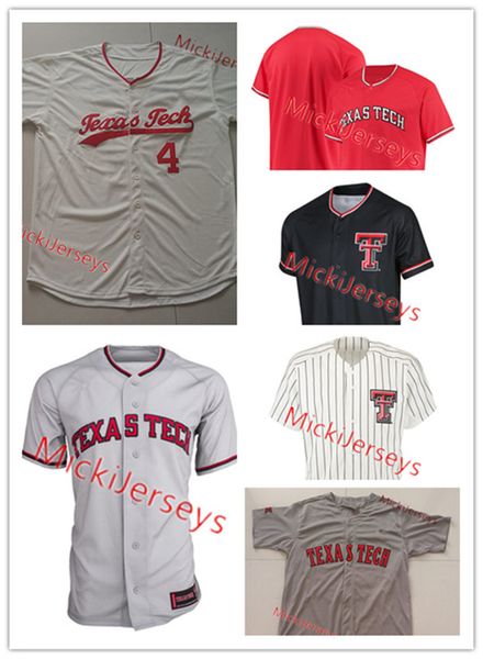 

texas tech ttu baseball jersey cole stilwell easton murrell parker kelly nate rombach dillon carter kurt wilson dylan neuse cody masters bra, Black