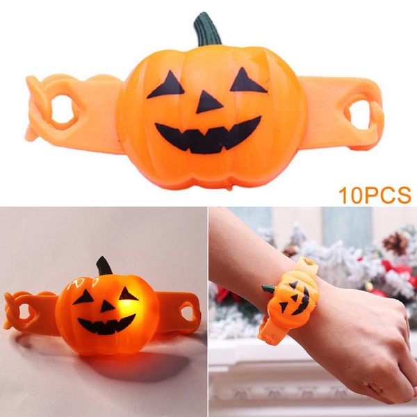 

party decoration 10pcs kids toy children halloween bracelet battery operated flashing led luminous light up gift fashion unique favor