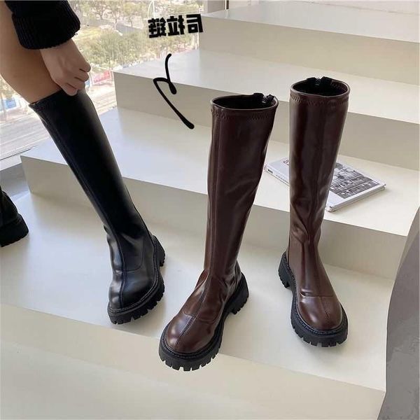 

dress shoes autumn and winter 2021 thick soled boots for women, Black