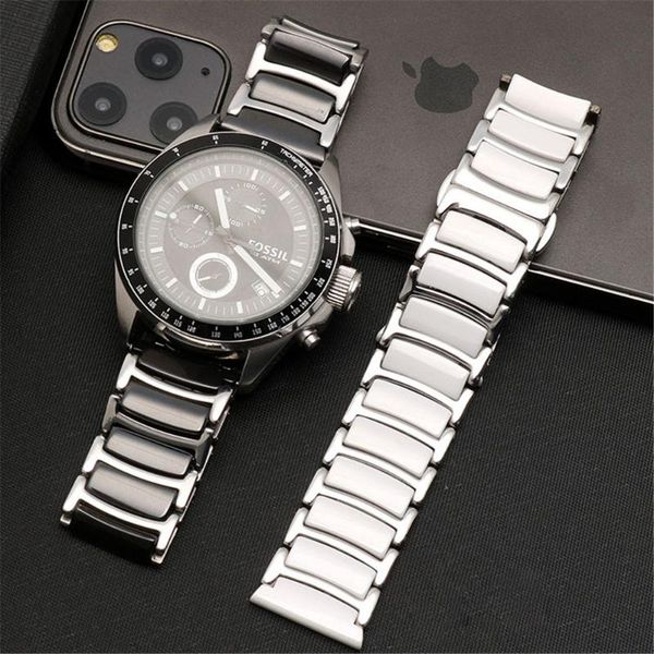 

watch bands ceramics watchbands for huawei gt 2 46mm 2e pro strap business men honor magic samsung galaxy accessories, Black;brown