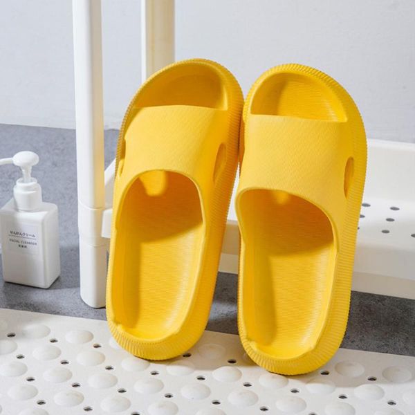 

women platform slippers thick sole home summer shoes women men bathroom indoor slipper female fashion slides flip flop comfort, Black