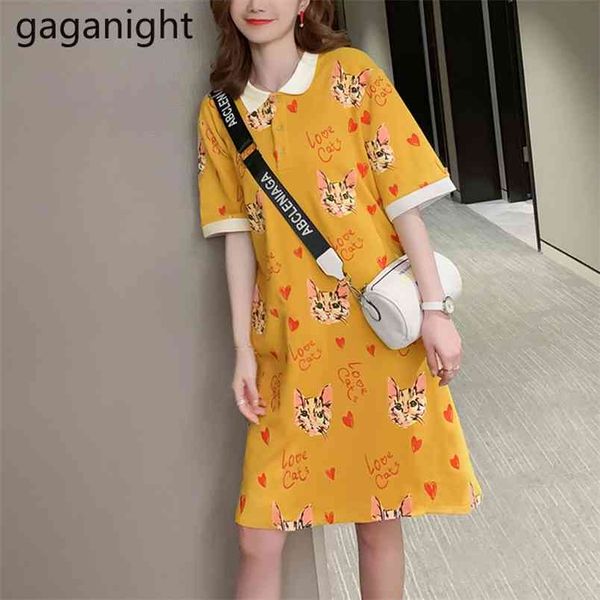 

spring summer long tshirt dress casual women cartoon printed t-shirt short sleeve shirt plus size -4xl 210601, Black;gray