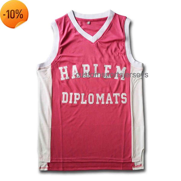 Shisted Custom Killa Harlem Diplomats Розовый баскетбол Джерси Мужчины Женщины Молодежные Бейсбольные Майки XS-6XL