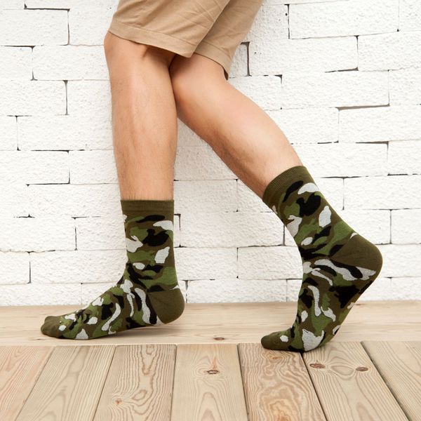 

mens green army socks mans cotton casual ankle socks summer camouflage for team party playing games 5 color size, Black