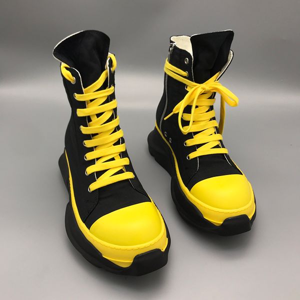 

martin boots men women autumn and winter tooling british style korean fashion versatile canvas shoes high board, Black