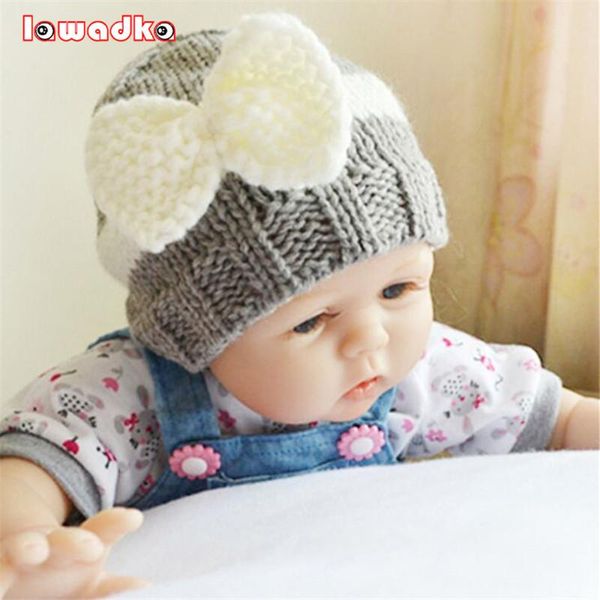

caps & hats lawadka 0-12month autumn winter bow knitted baby boys girls toddler crochet beanie hat cute children accessories, Yellow
