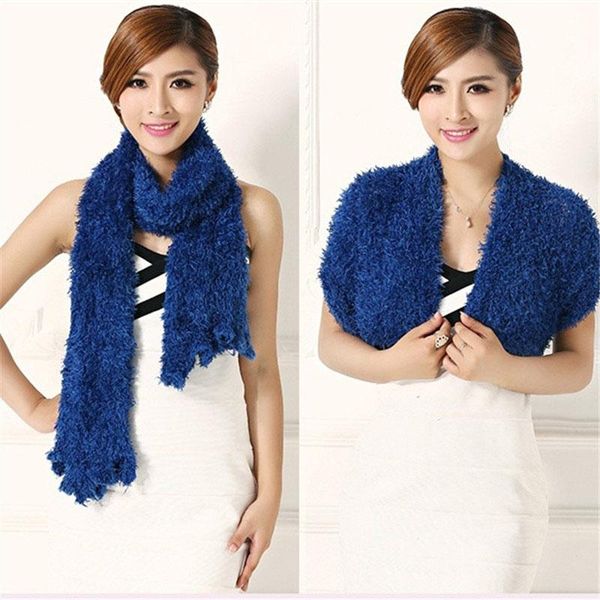 

hats, scarves & gloves sets 1pc ladies outdoor head wear scarf shawl magic snood women knit soft, Blue;gray