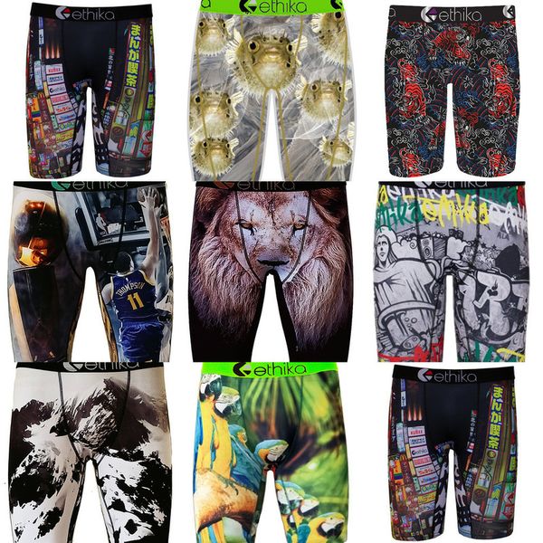 

men's boxer underwear brand ethika fashion men boys sport short boxers beach swim trunks pants graffiti boxer brief underpants h22501, Camo