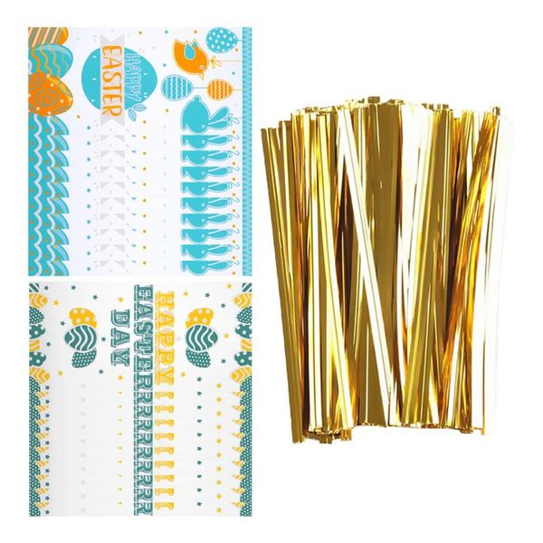 

gift wrap 200pcs easter elements bags candy bag biscuits with binding ties