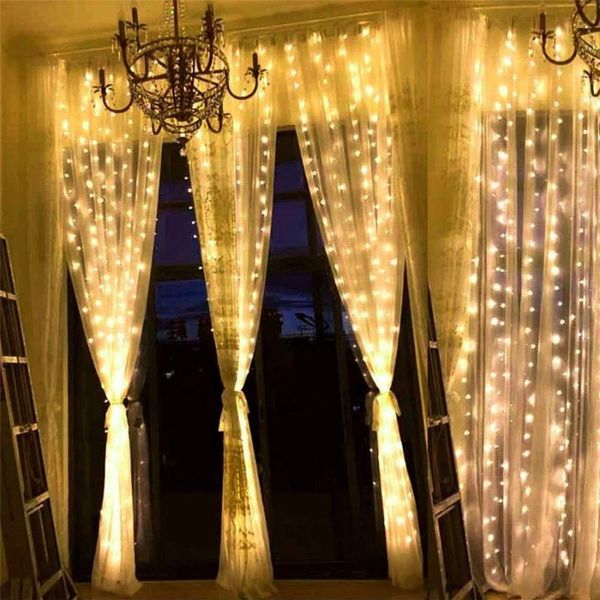 

strings thrisdar 3*1m 3*2m 3*3m led curtain icicle string light christmas wedding party fairy garland window