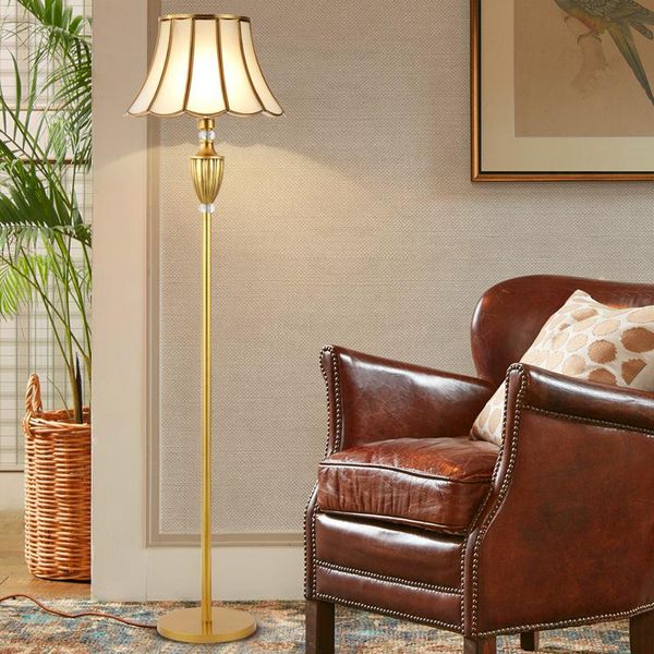 

all copper floor lamp bedroom retro bedside lamp creative retro floor