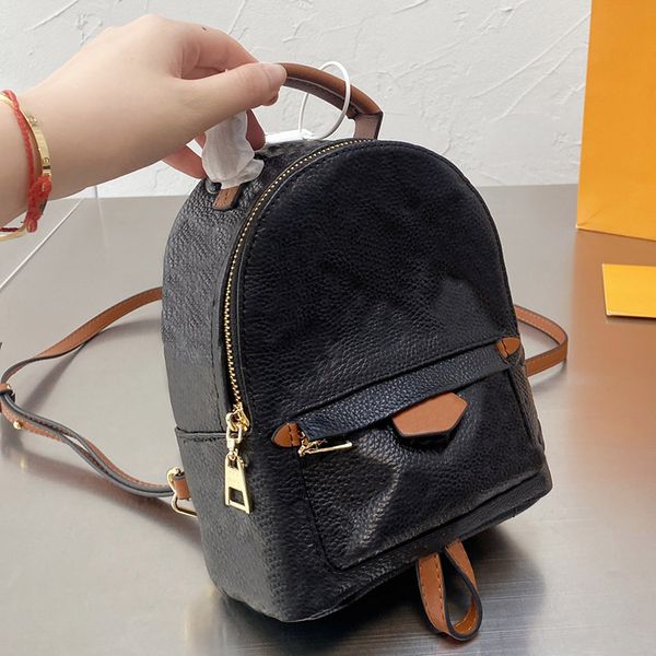 

fashion women backpack women school bag luxury designer backpacks ladies leather back pack embossed letter flower