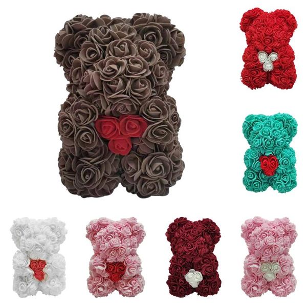 

decorative flowers & wreaths preserved flower rose bear artificial roses teddy anniversary christmas valentine gift for girlfriend