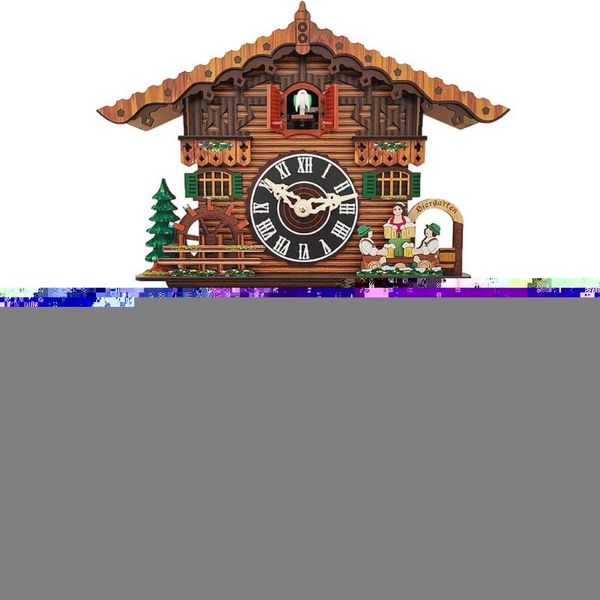 

wall clocks cuckoo clock black forest house handcrafted wooden eagle antique 3.5 in dial sound every hour traditional