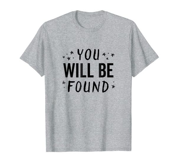 

you will be found shirt handwritten light stars, White;black