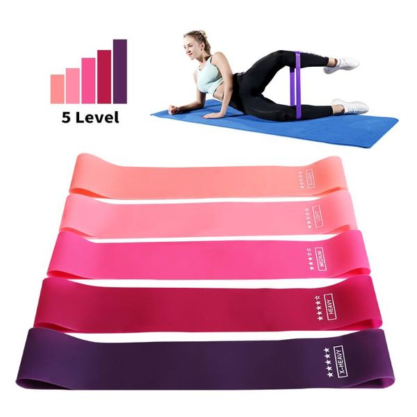 

resistance bands training fitness gum exercise gym strength pilates sport rubber mini crossfit workout equipment