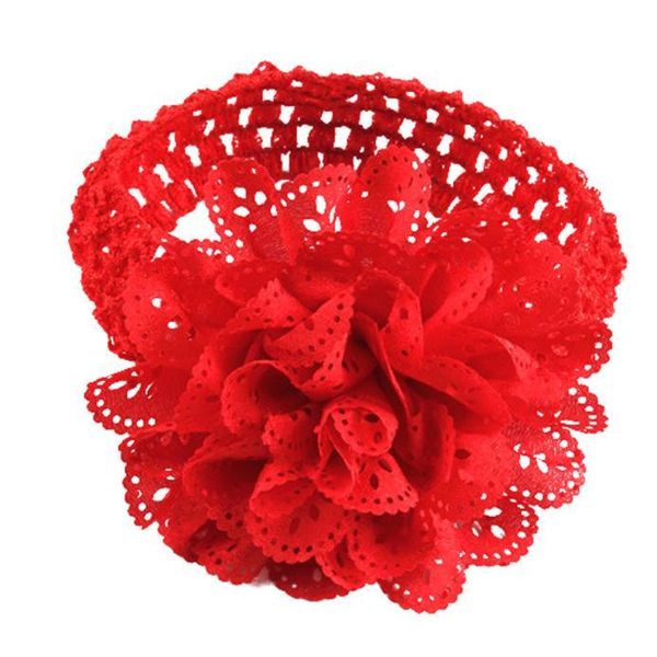 

hair accessories toddler kids baby boys girls lace solid flower headwear high elastic design turban accessory, Slivery;white