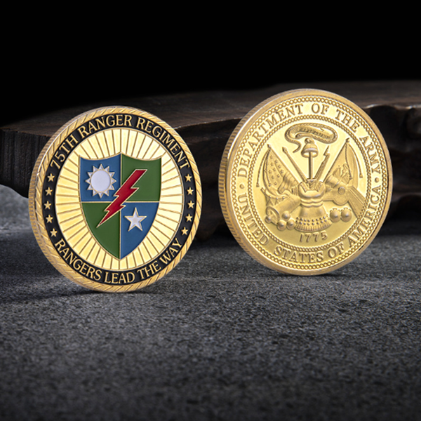 

non magnetic crafts usa department of army 75th ranger regiment ranger lead the way medal plated challenge coin