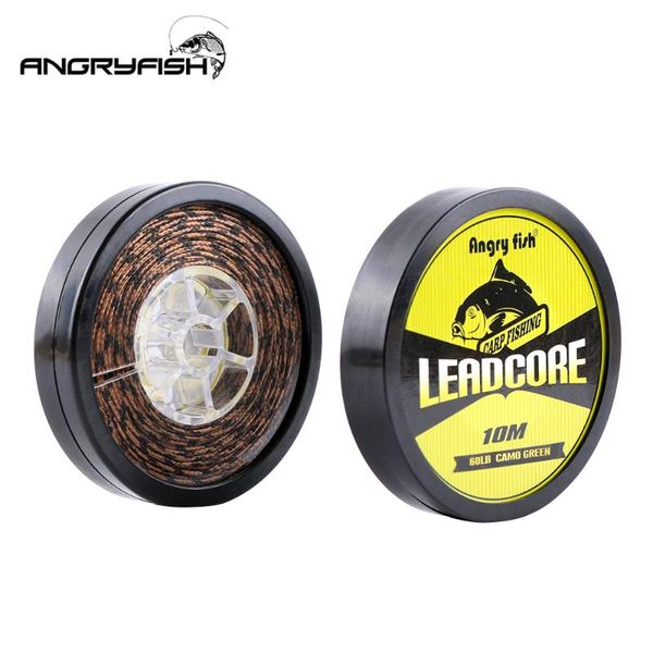 

angryfish 10meters for carp rig making sinking braided line lead core carp fishing line 25lbs 35lbs 45lbs 60lbs